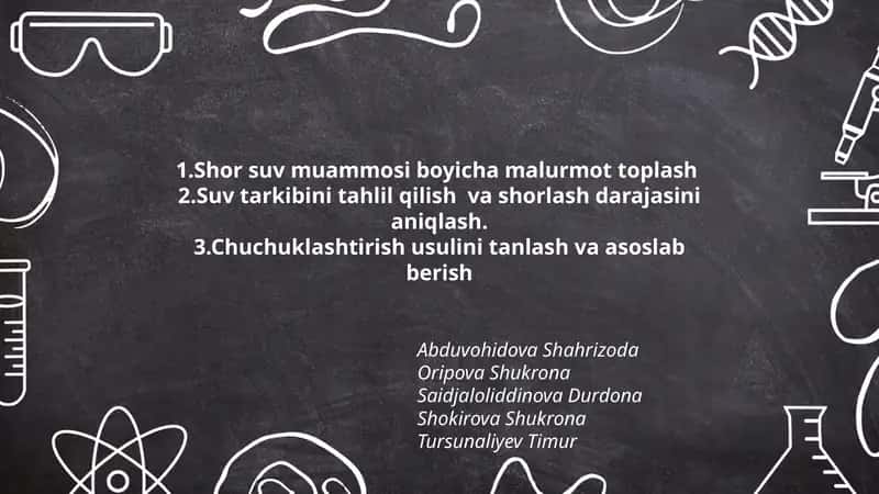 Shor suv muammosi boyicha malurmot toplash 1