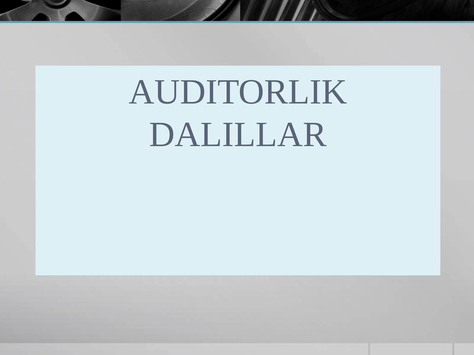 AUDITORLIK DALILLAR 1