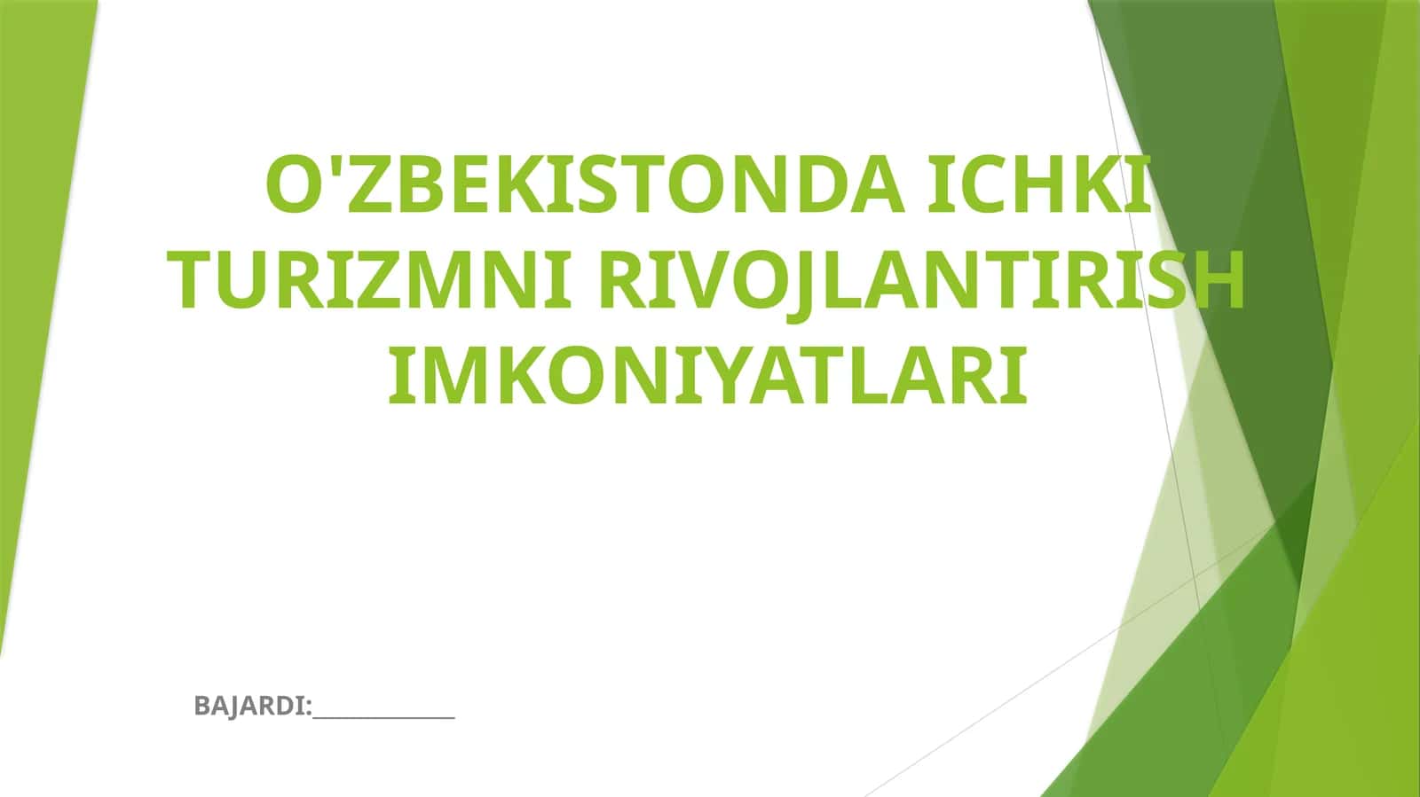 O'zbekistonda Ichki Turizmni Rivojlantirish Imkoniyatlari 1