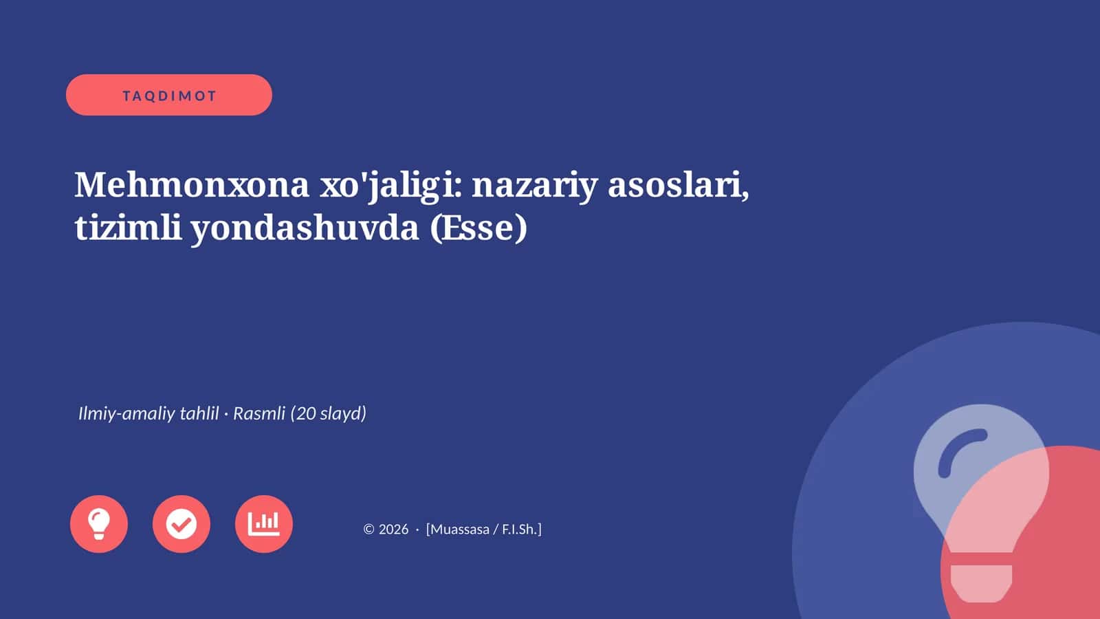 Mehmonxona xo'jaligi: nazariy asoslari, tizimli yondashuvda 1