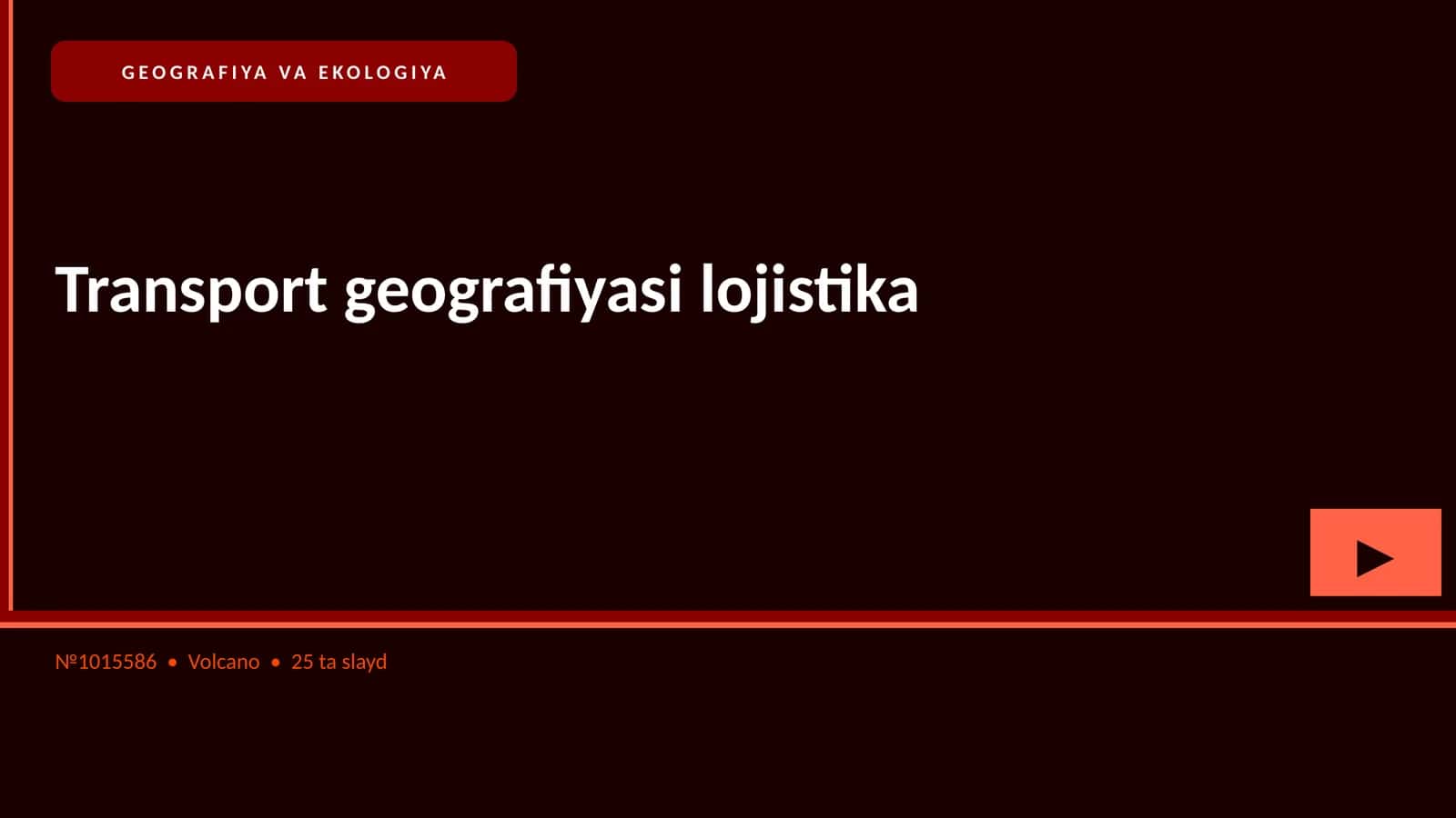 Transport geografiyasi lojistika 1