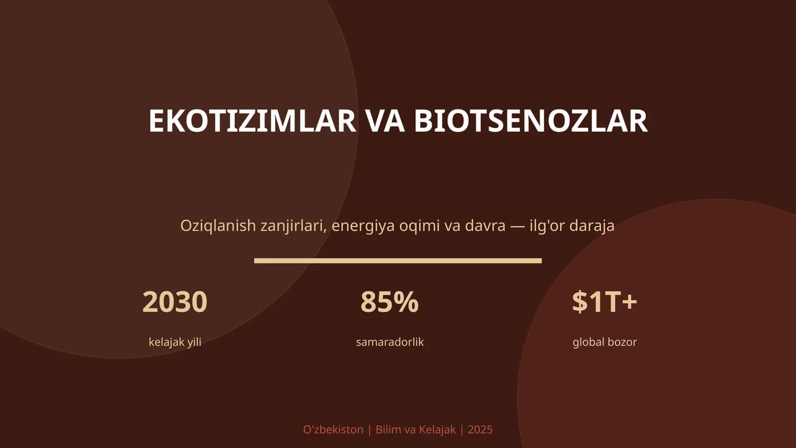 Ekotizimlar va biotsenozlar 1