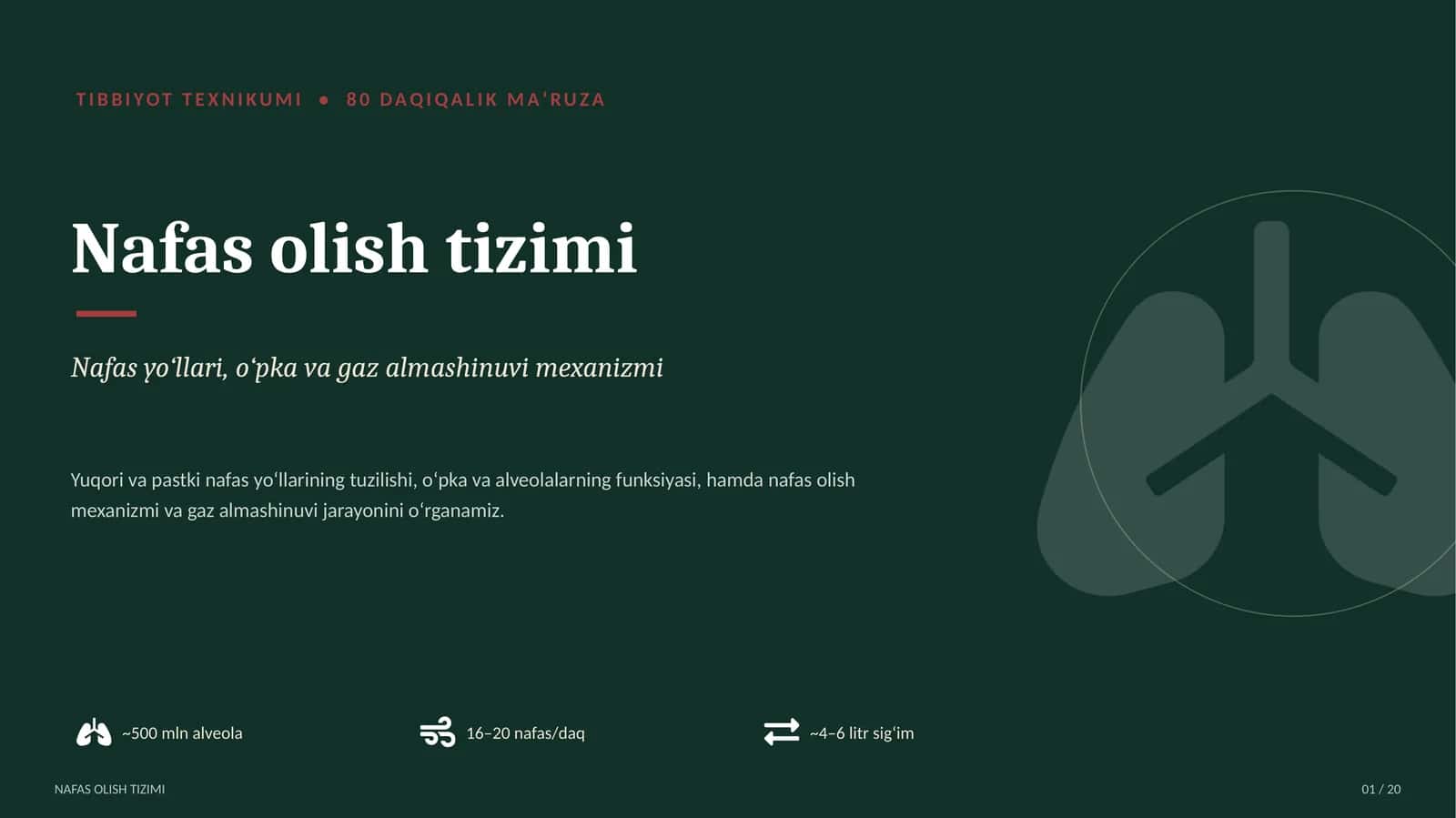 Nafas olish tizimi 1