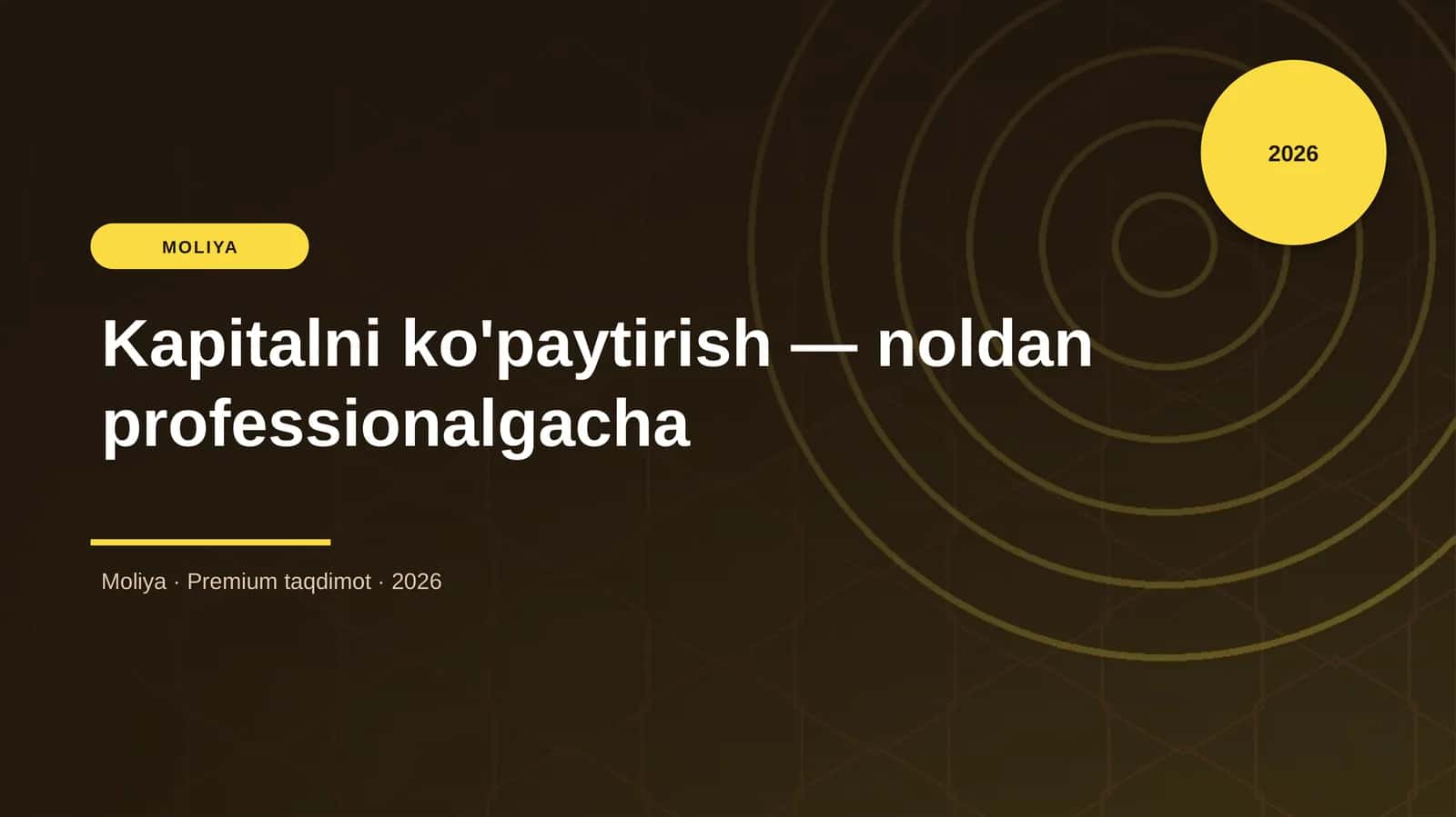 Kapitalni ko'paytirish — noldan professionalgacha 1
