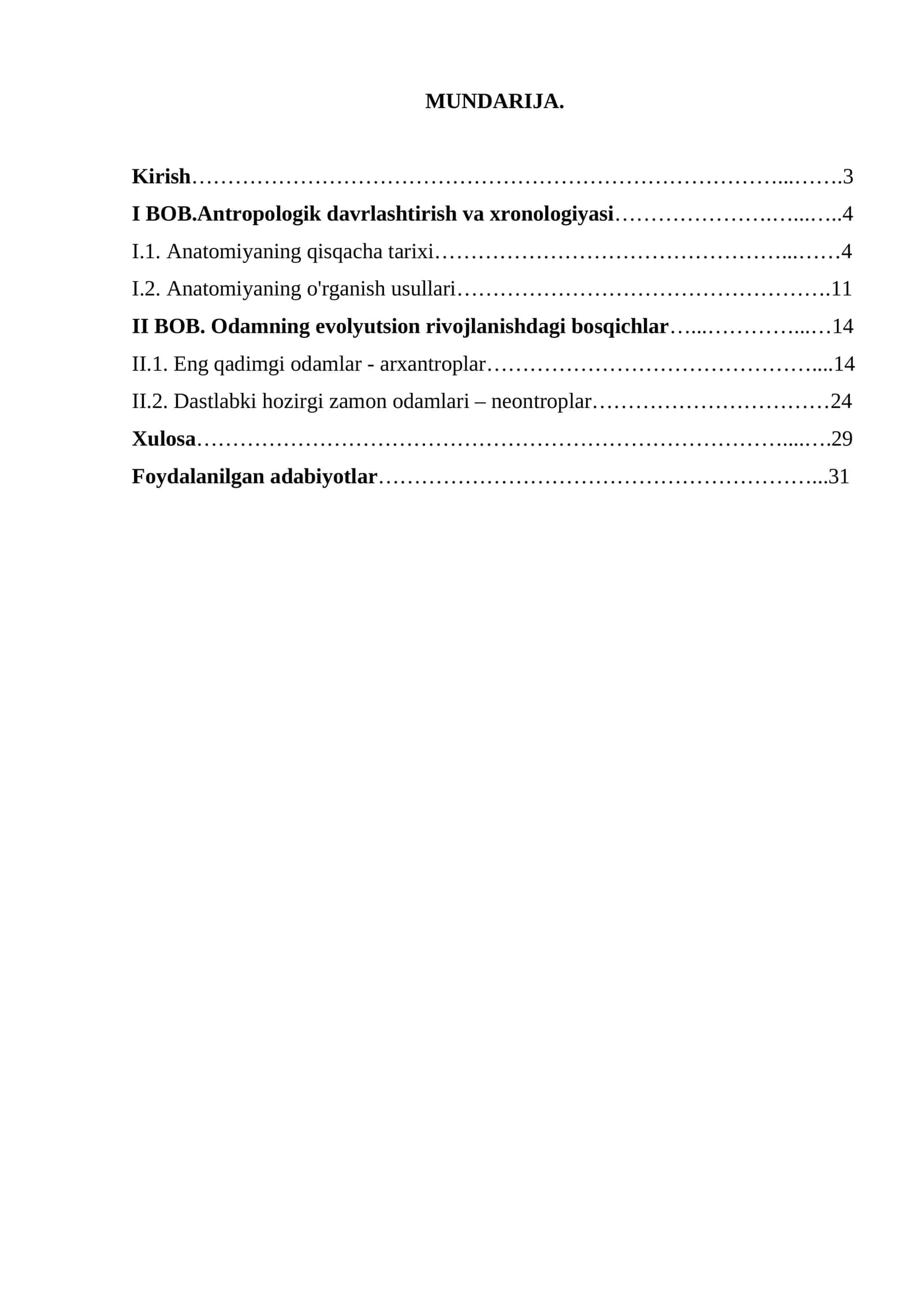 Inson Evolutsiyasi va Old Tarixi Fanining Asosiy Muammolari 1