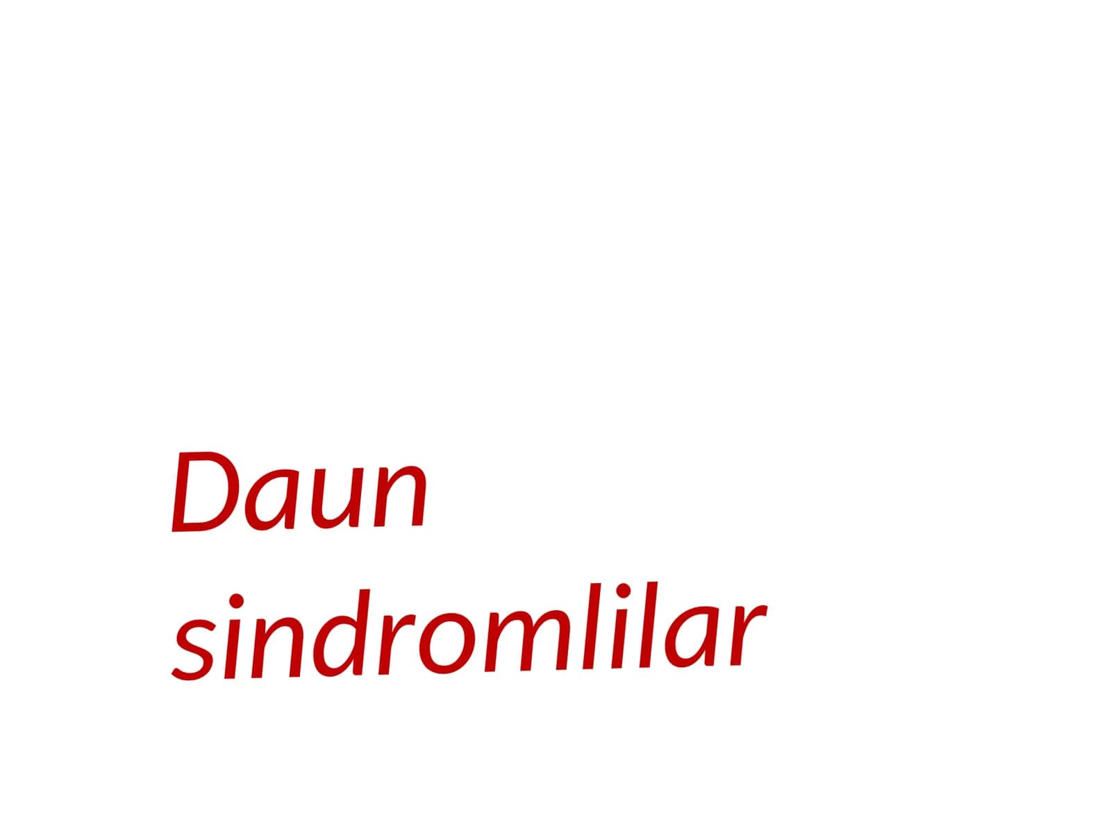 Daun sindromlilar 1