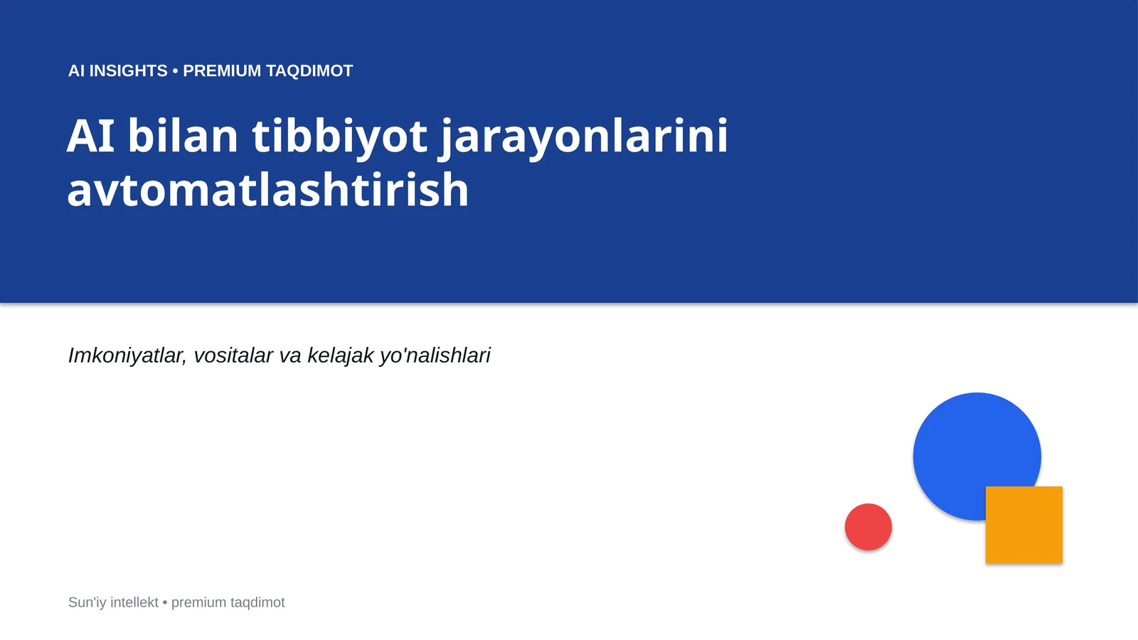 AI INSIGHTS • PREMIUM TAQDIMOT 1