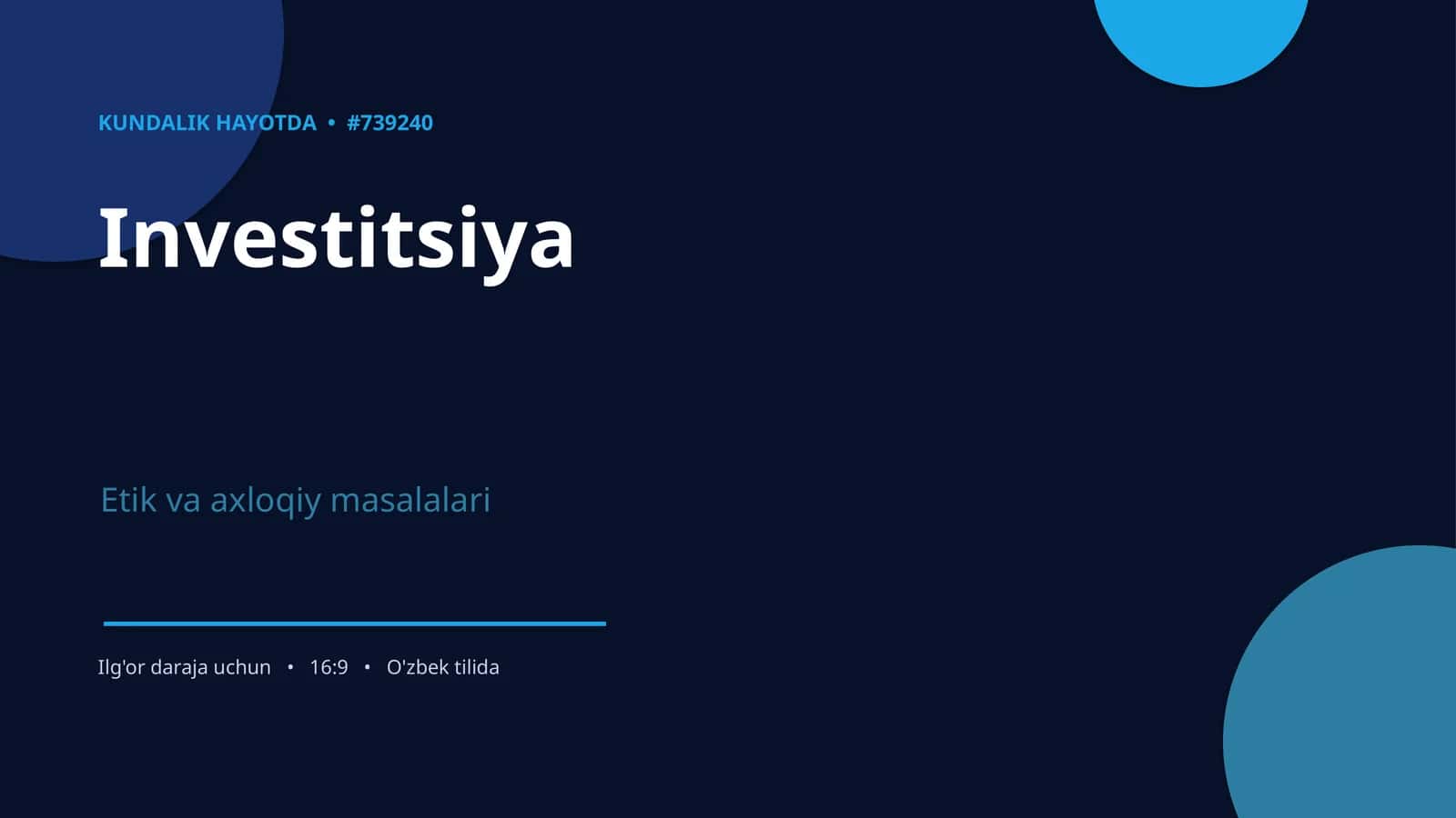 Investitsiya 1