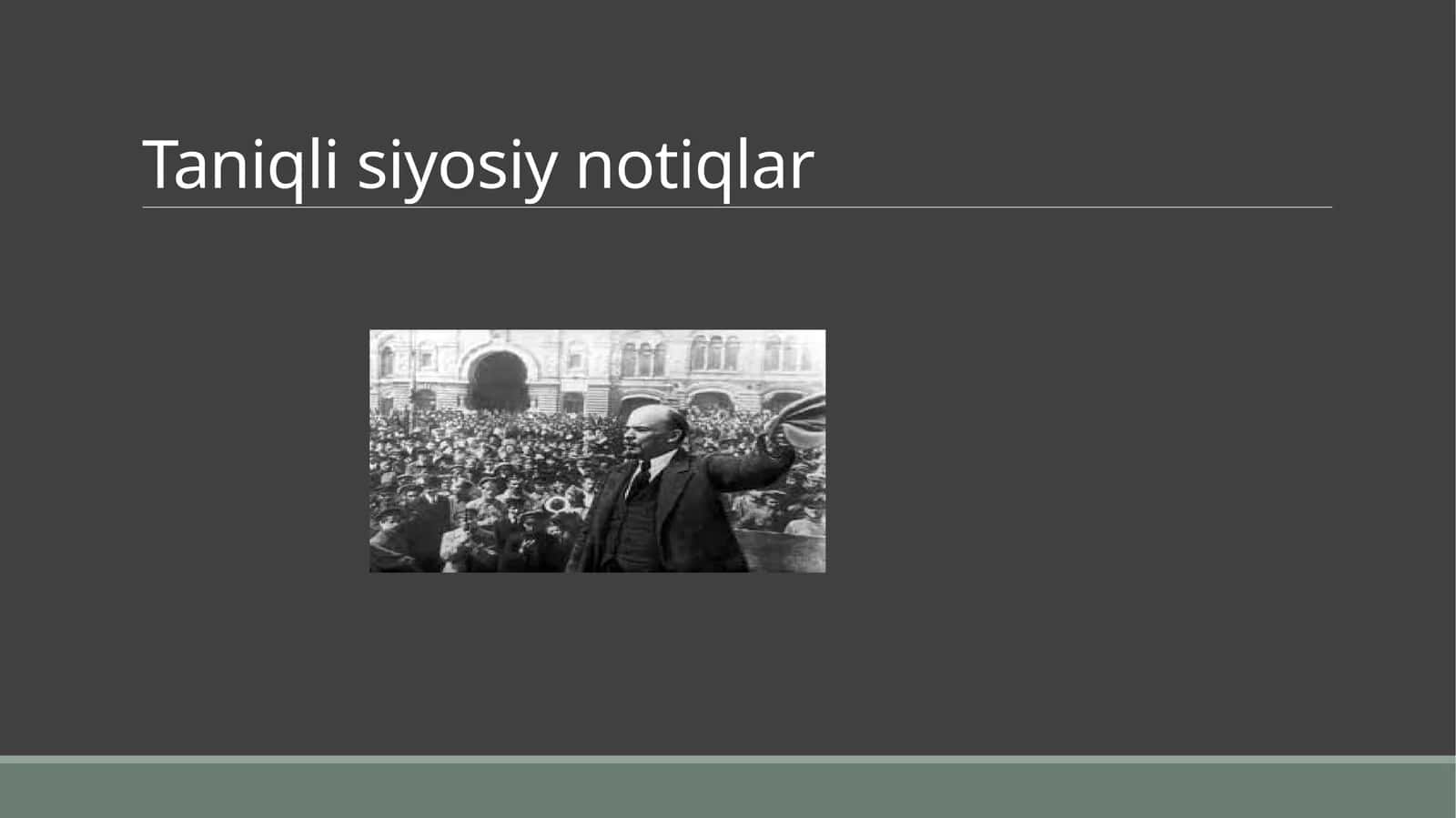 Taniqlisiyosiynotiqlar 1