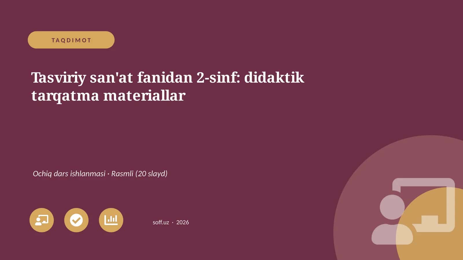 Tasviriy san'at fanidan 2-sinf: didaktik tarqatma materiallar 1