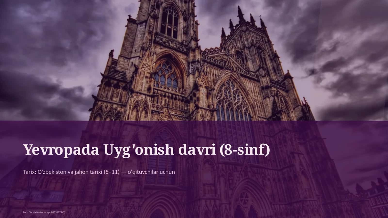Yevropada Uyg'onish davri (8-sinf) 1