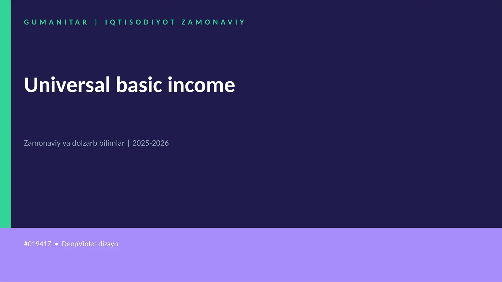 Universal basic income 1