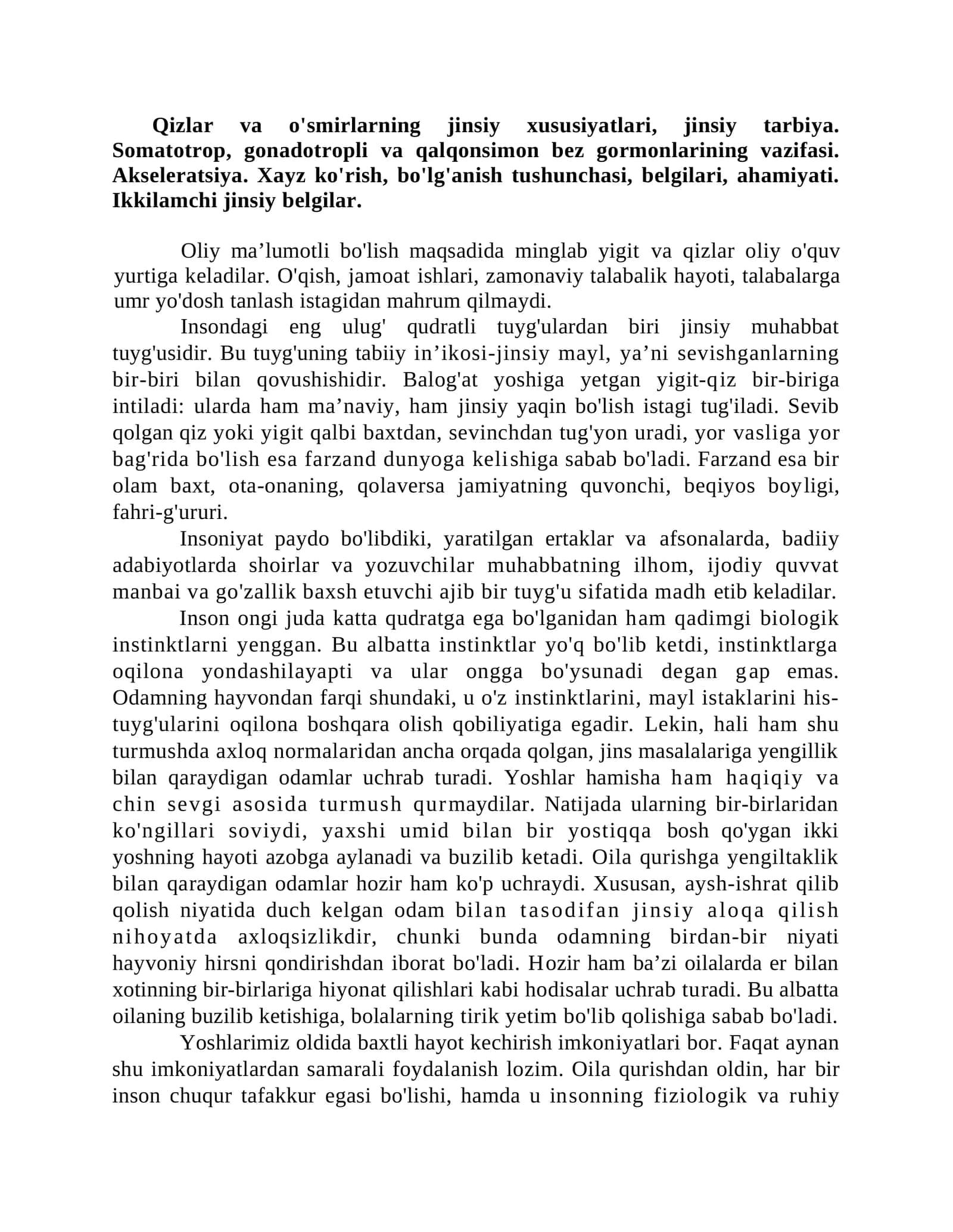 Jinsiy tarbiya 1