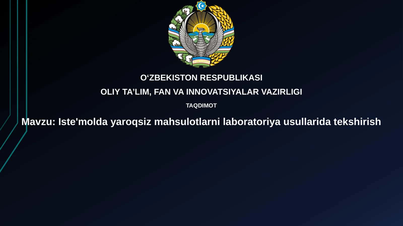Iste'moldayaroqsizmahsulotlarnilaboratoriyausullaridatekshirish 1