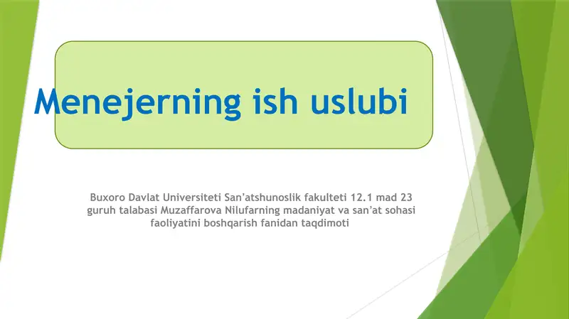 Menejerlik 1