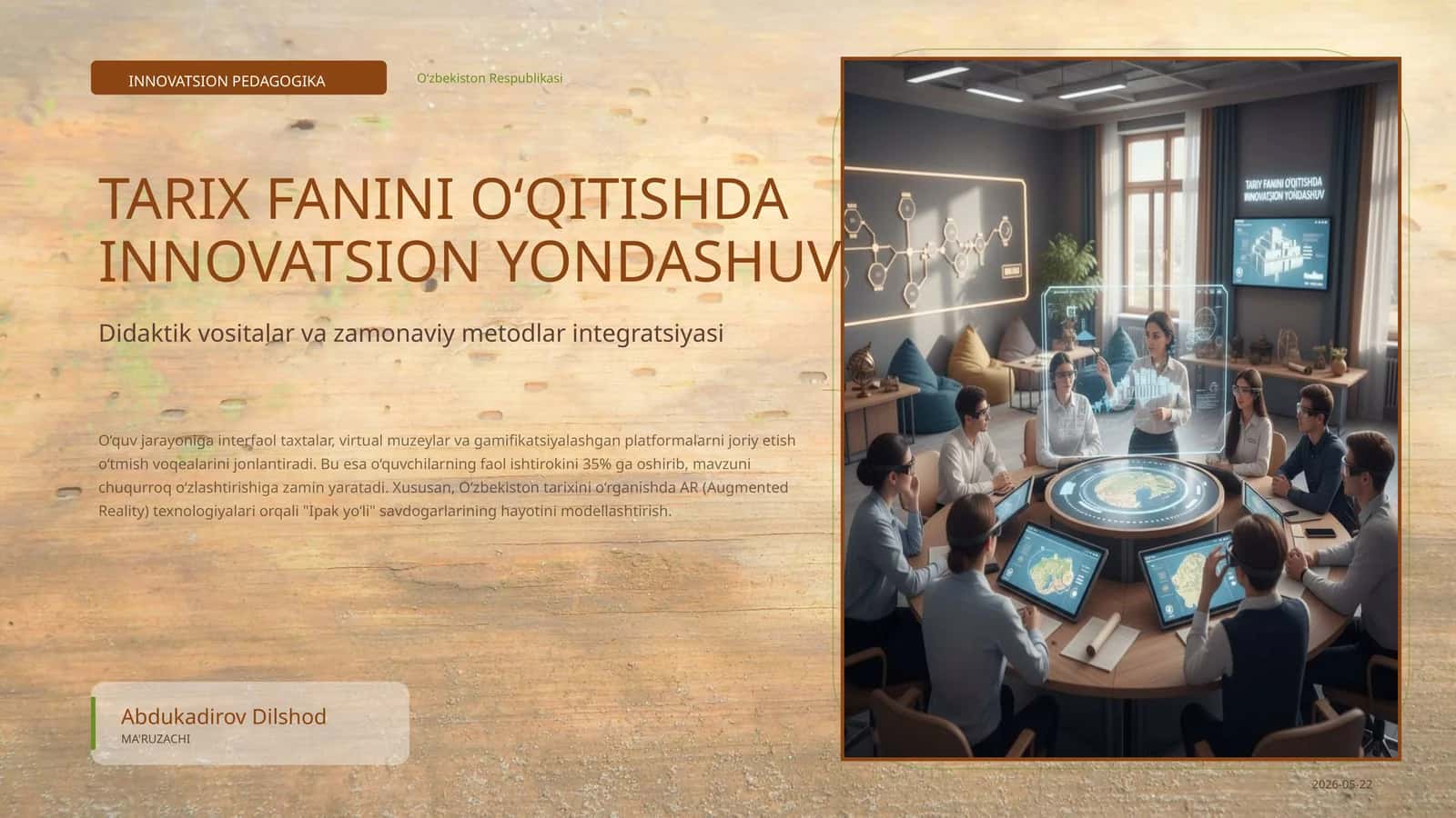 Tarix fanini o‘qitishda innovatsion yondashuv 1