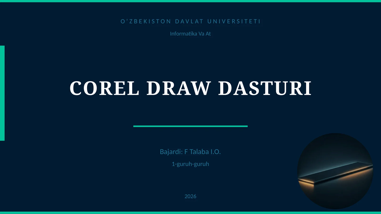 COREL DRAW DASTURI 1