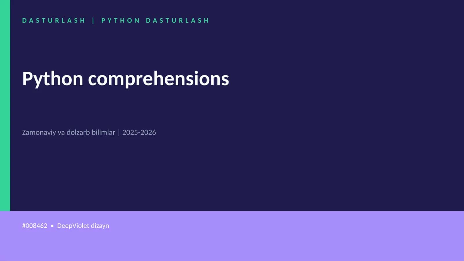 DASTURLASH | PYTHON DASTURLASH 1