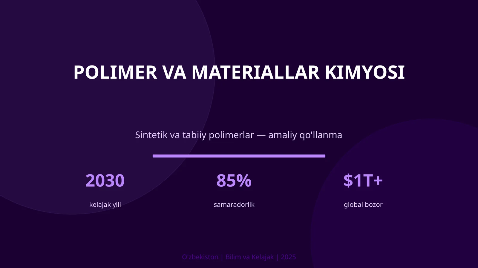 POLIMER VA MATERIALLAR KIMYOSI 1