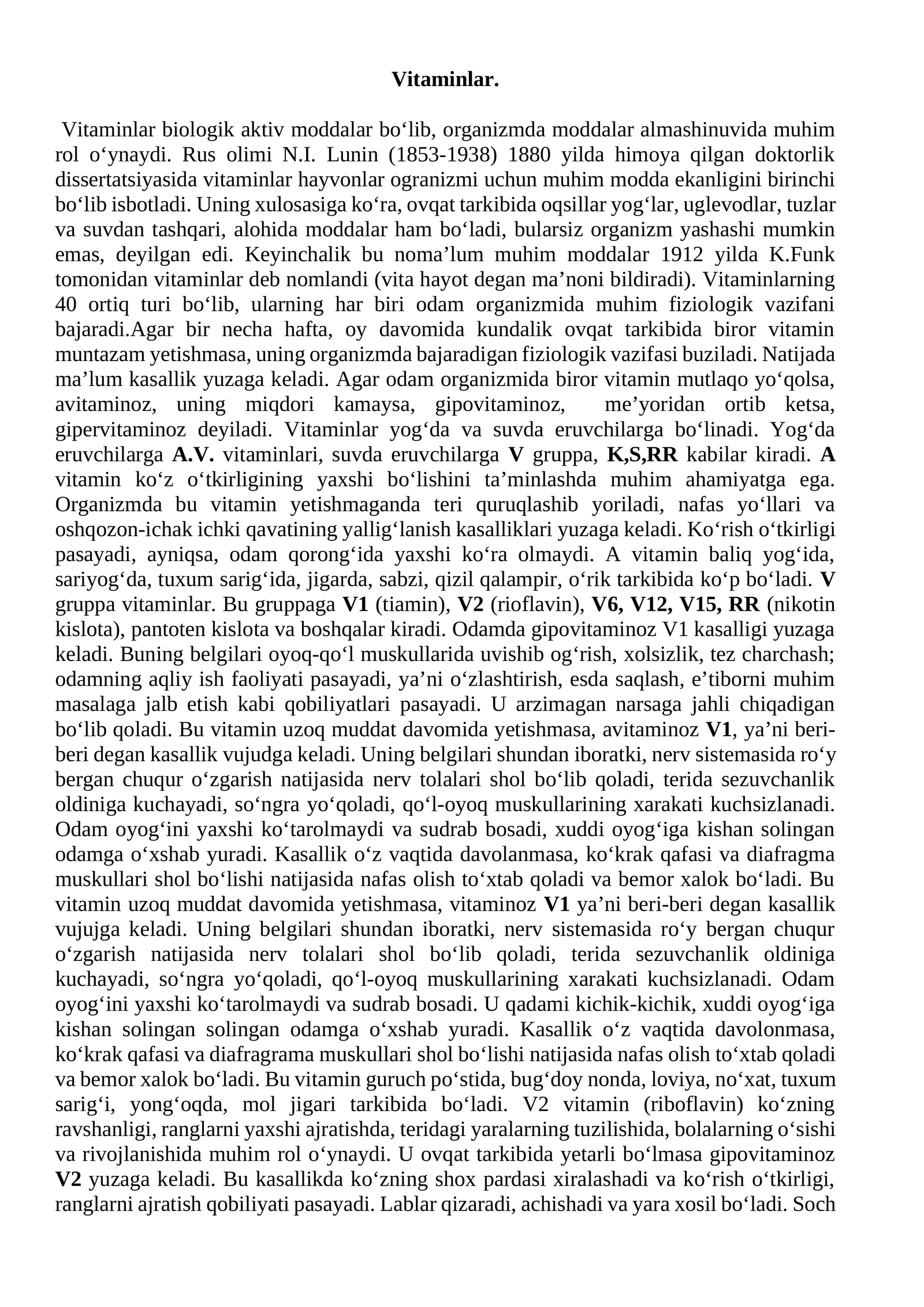 Vitaminlar 1