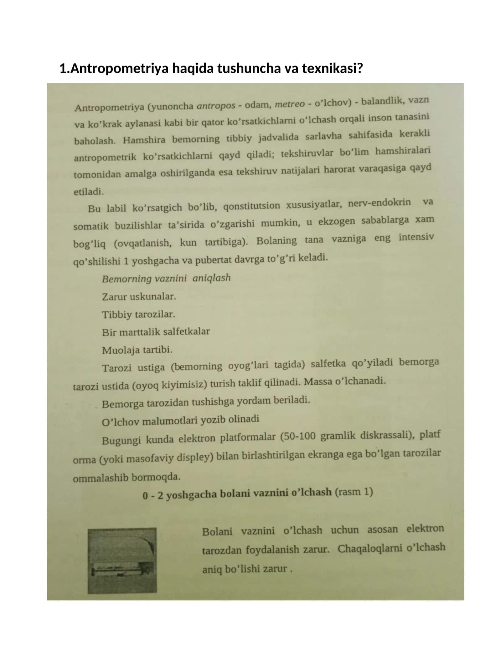 Antropometriya haqida tushuncha va texnikasi 1