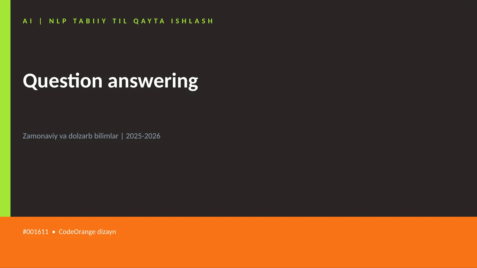 AI | NLP TABIIY TIL QAYTA ISHLASH 1