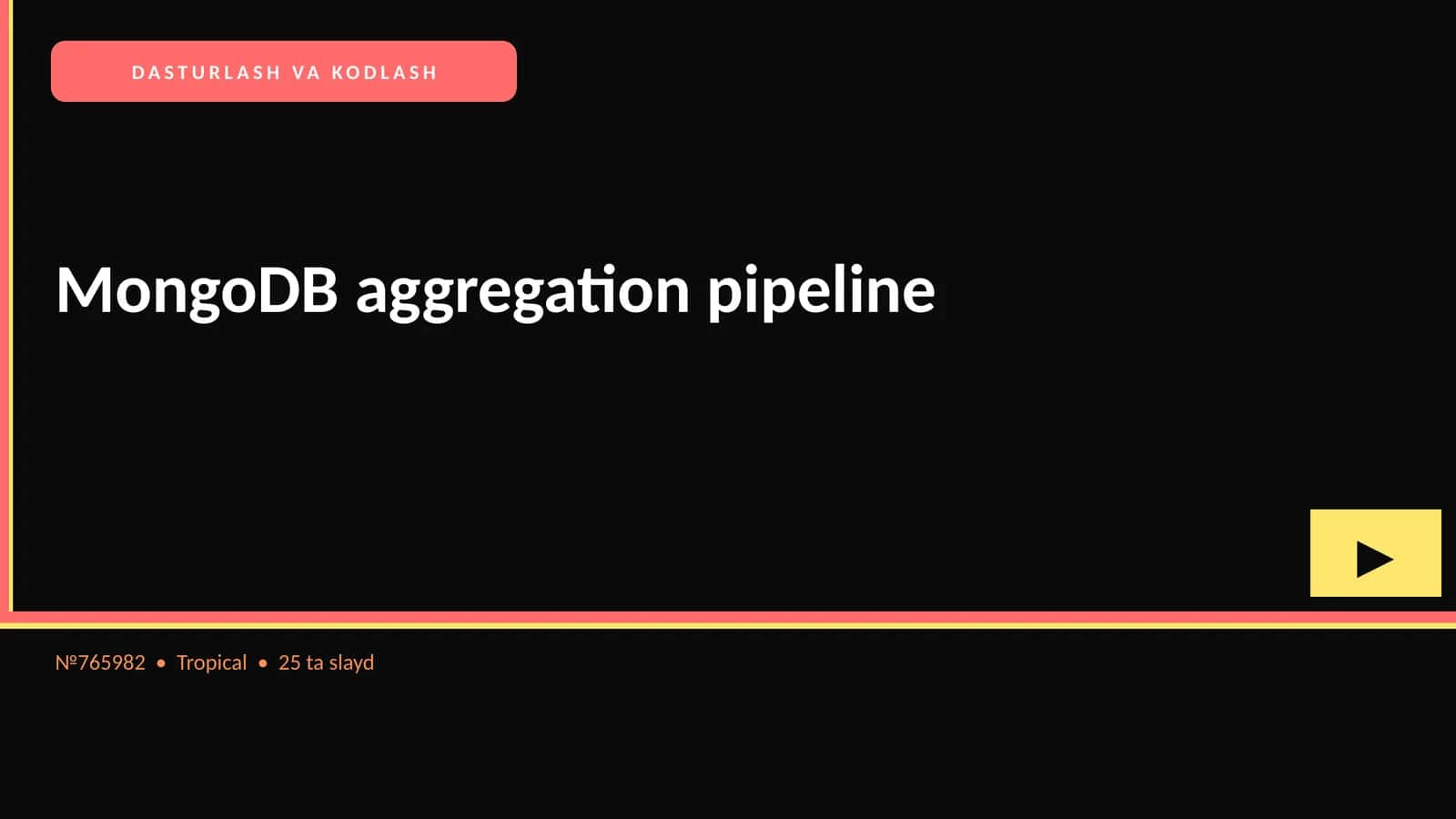 MongoDB aggregation pipeline 1