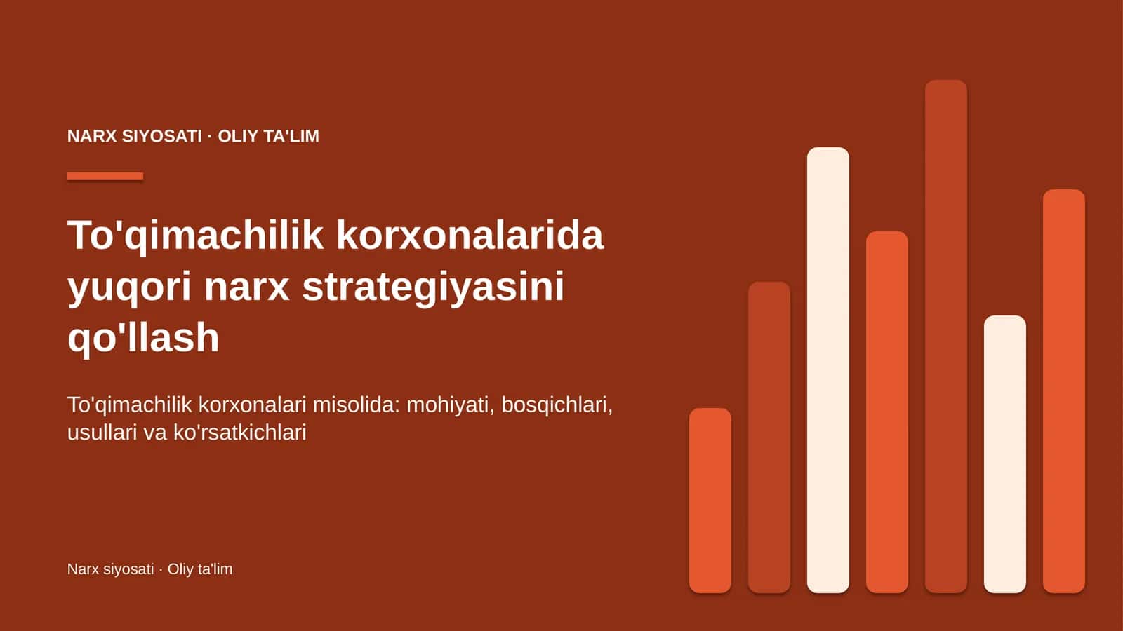 to'qimachilik korxonalarida yuqori narx strategiyasini qo'llash 1088 1
