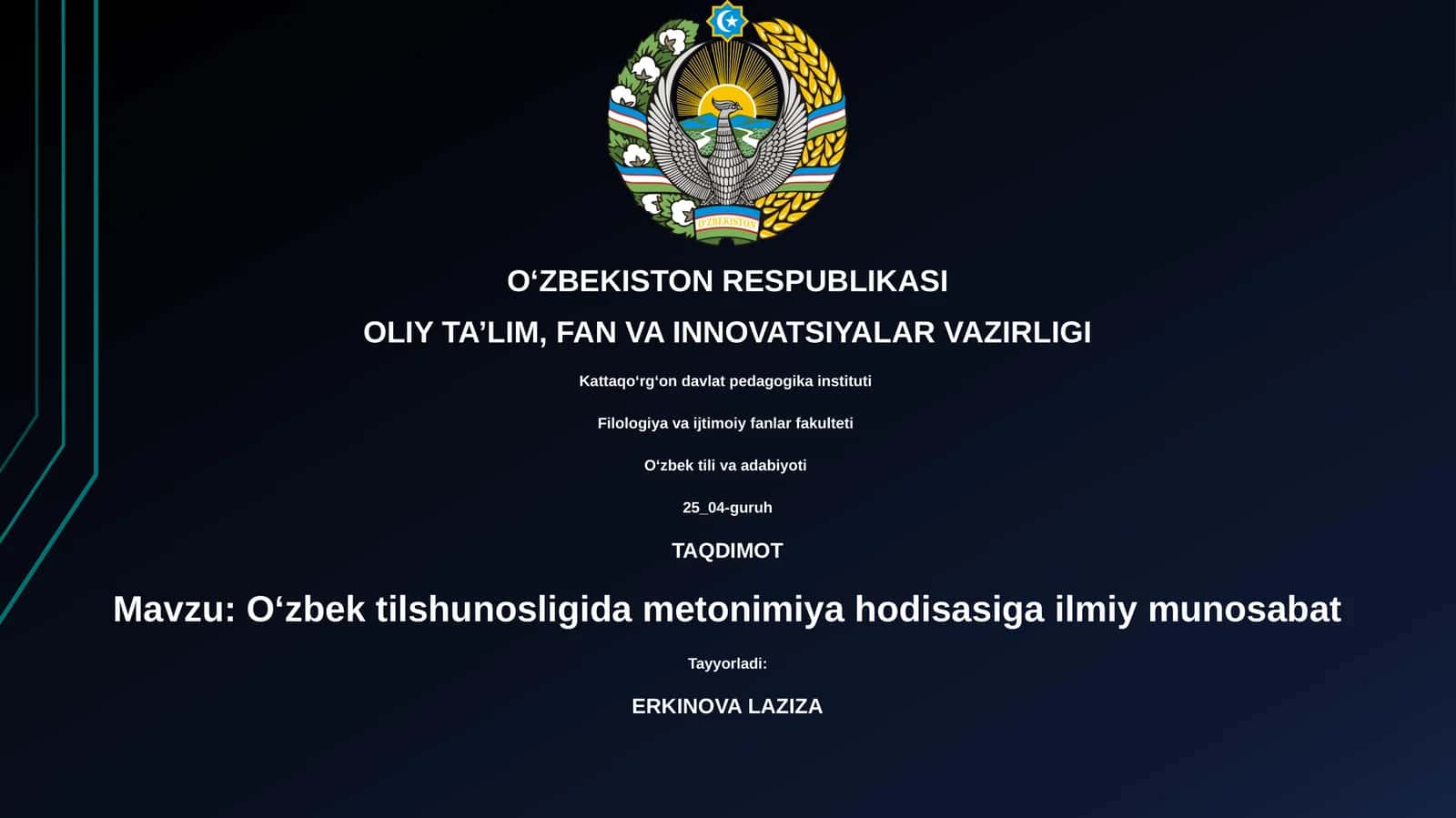 O‘zbek tilshunosligida metonimiya hodisasiga ilmiy munosabat 1