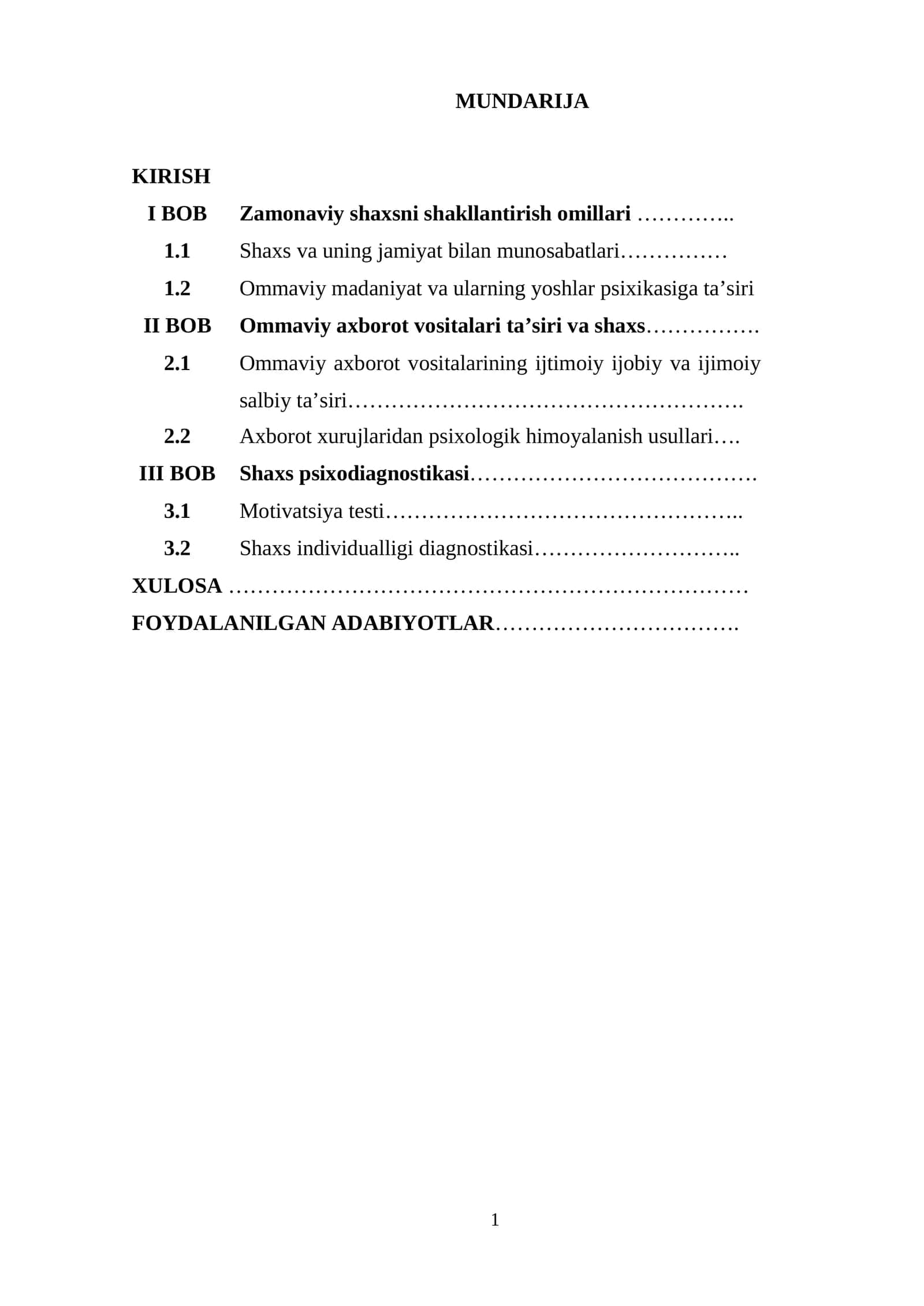 Zamonaviy shaxsni shakllantirish omillari 1
