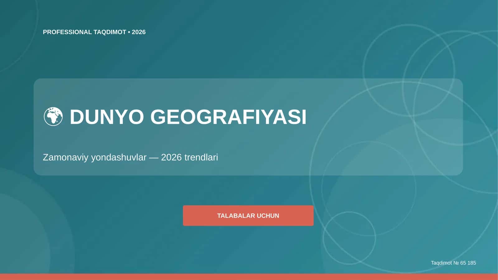 DUNYO GEOGRAFIYASI 1