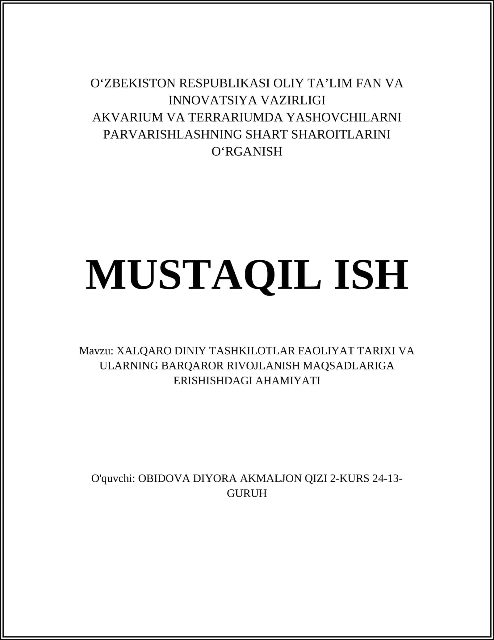 Xalqaro diniy tashkilotlarning tarixi: rivojlanish bosqichlari va xalqaro maydondagi roli 1
