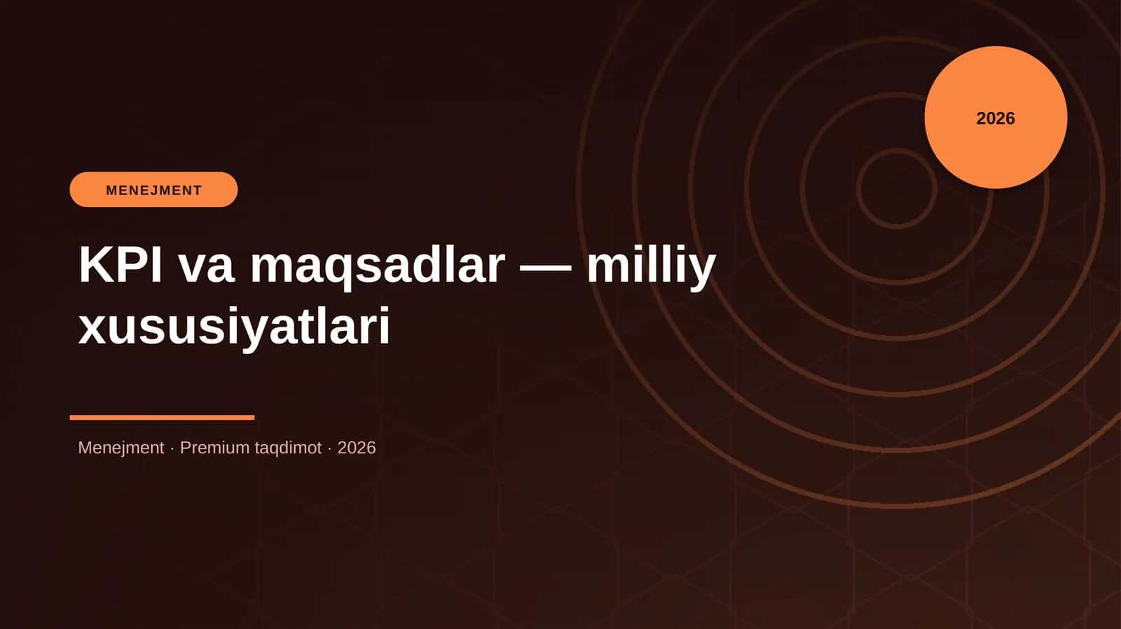 KPI va maqsadlar — milliy xususiyatlari 1