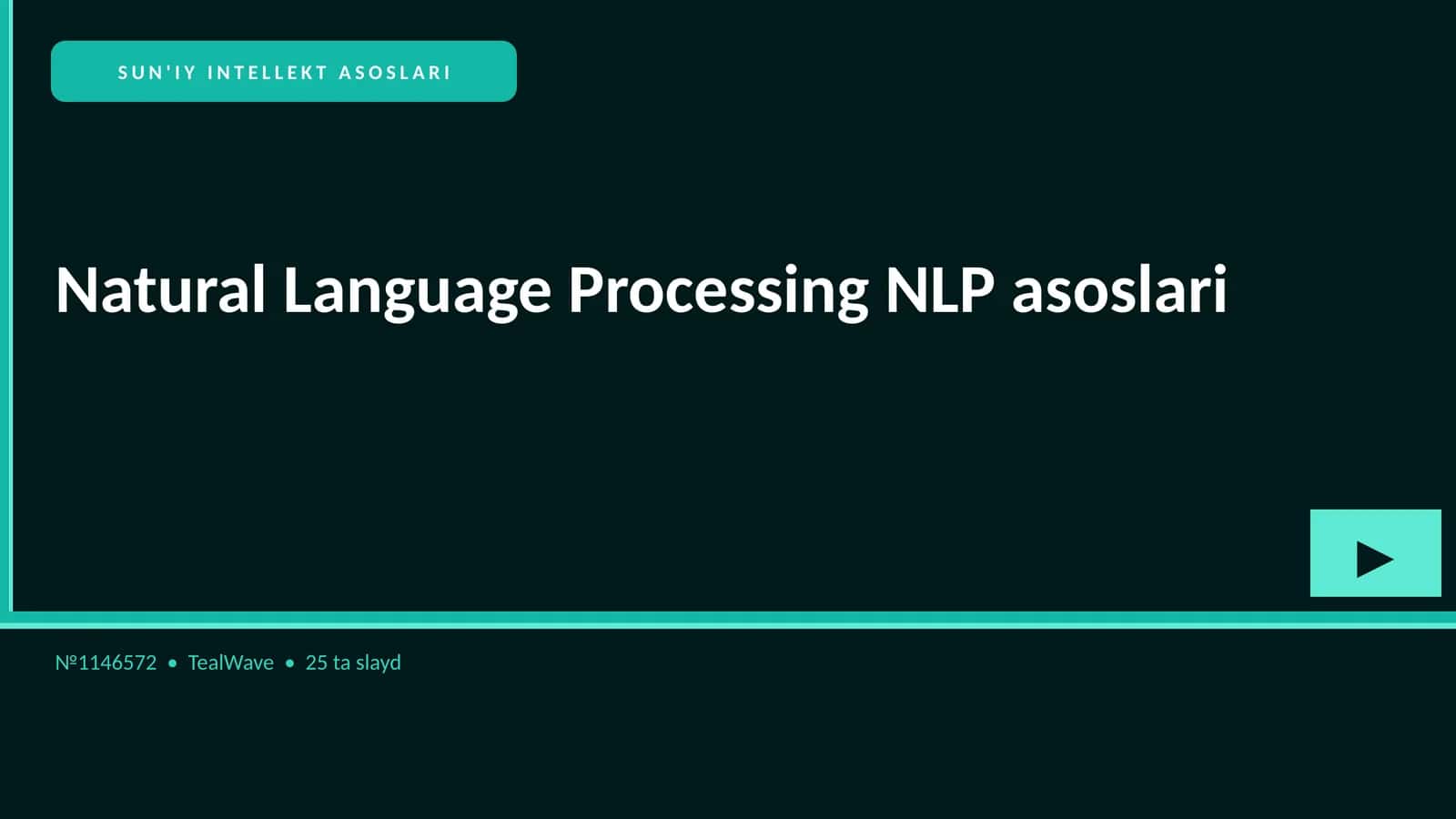 Natural Language Processing NLP asoslari 1