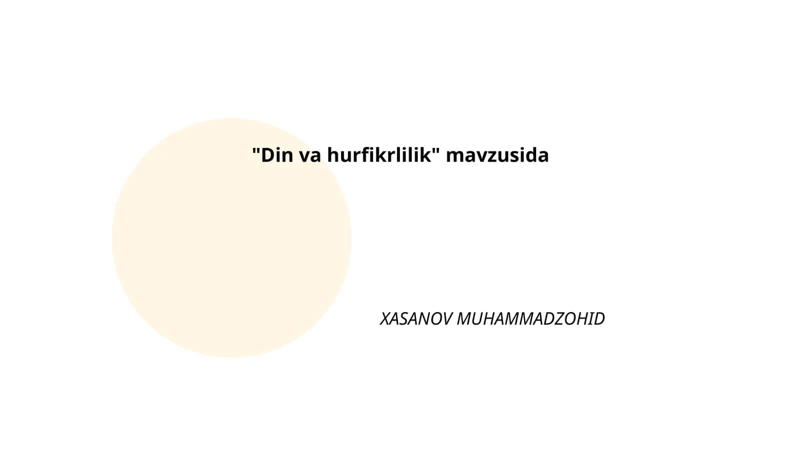 Din va madaniyatlararo muloqot 1