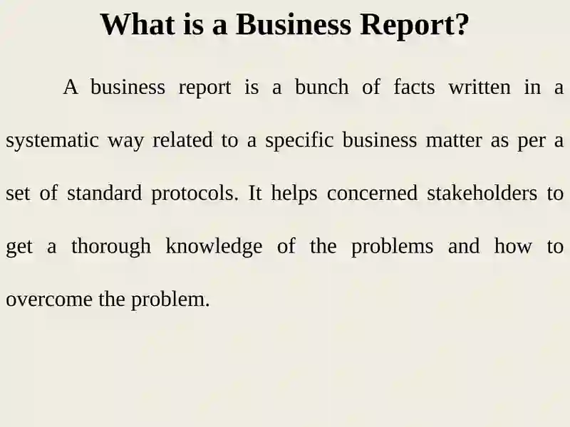 Business Report