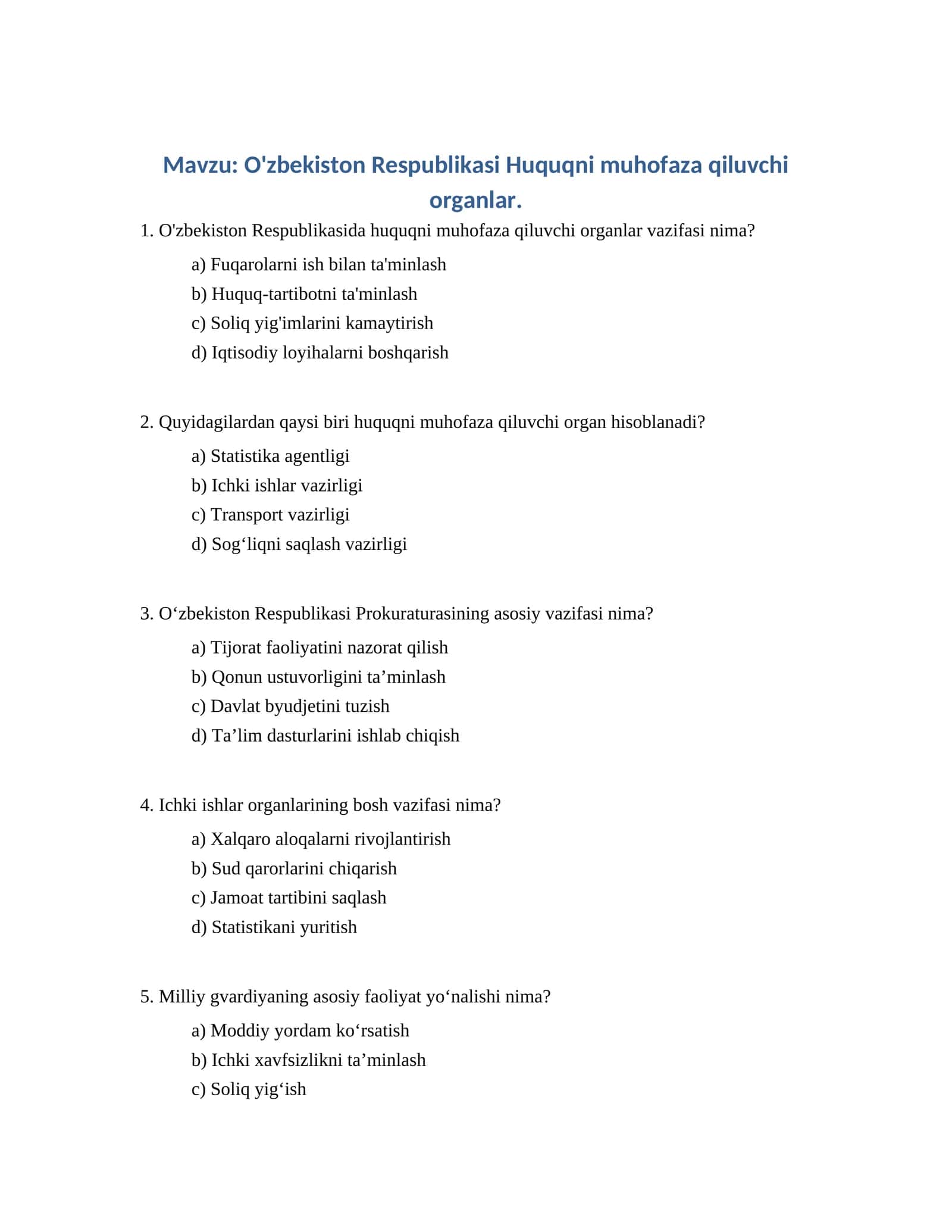 O'zbekiston Respublikasi Huquqni muhofaza qiluvchi organlar 1