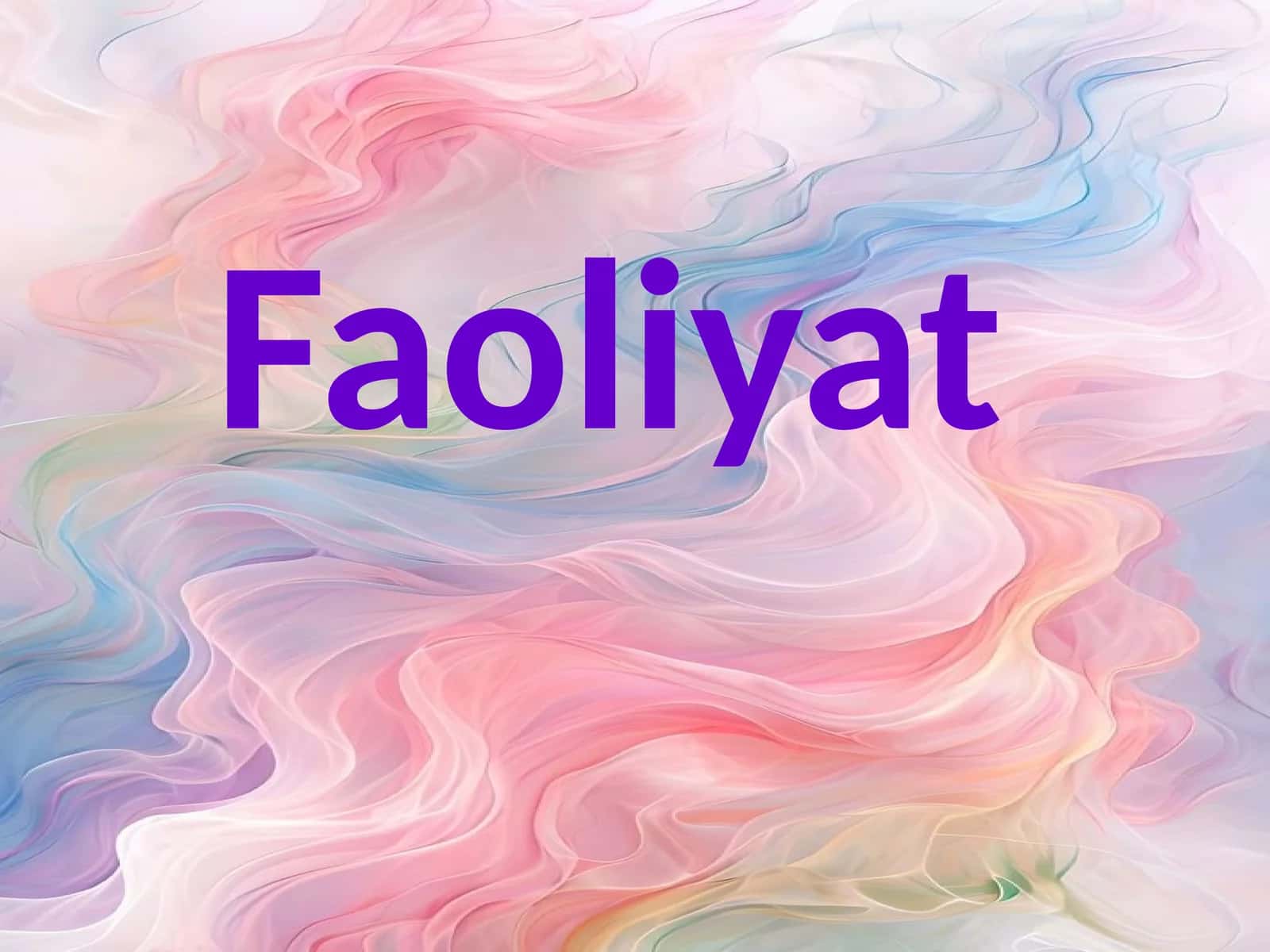 Faoliyat 1