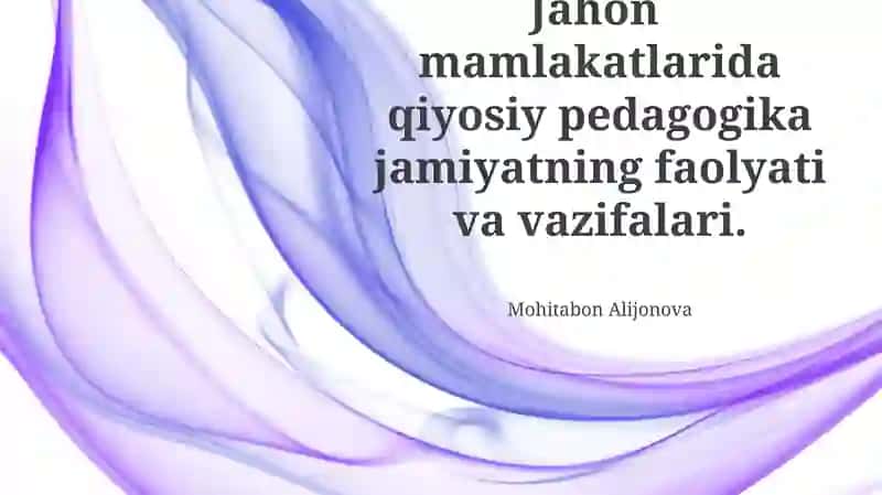 Jahon ta'lim siyosati va amaliyoti uchun oqibatlar