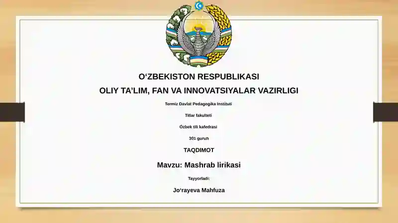 Mashrab lirikasi