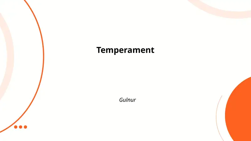 Temperament 1