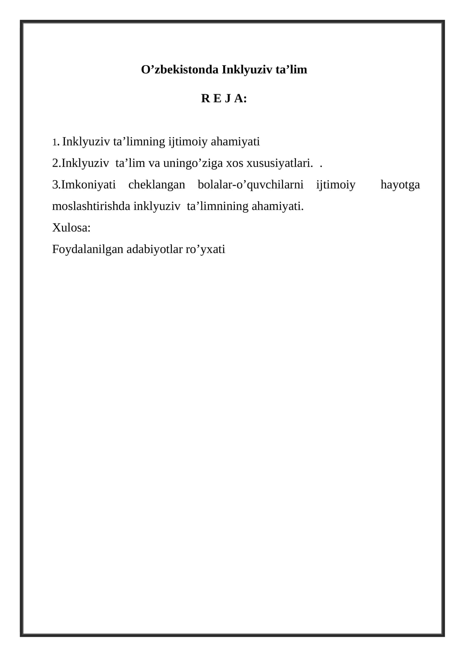 Maxsus ehtiyojli bolalar ta’lim tarbiyasi 1