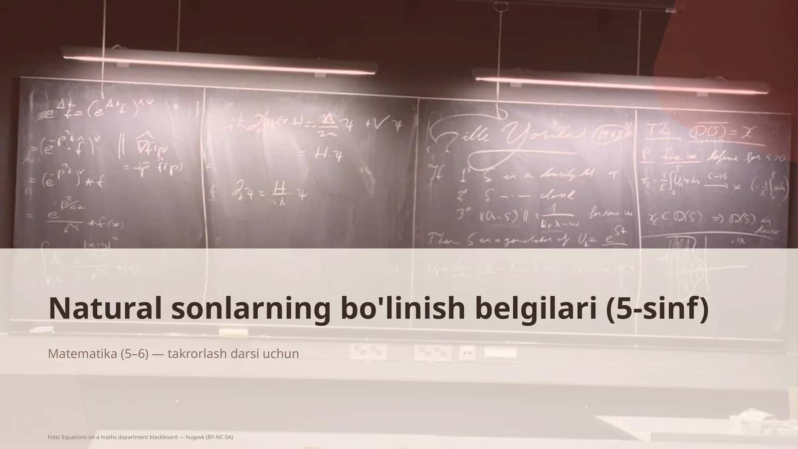 Natural sonlarning bo'linish belgilari (5-sinf) 1