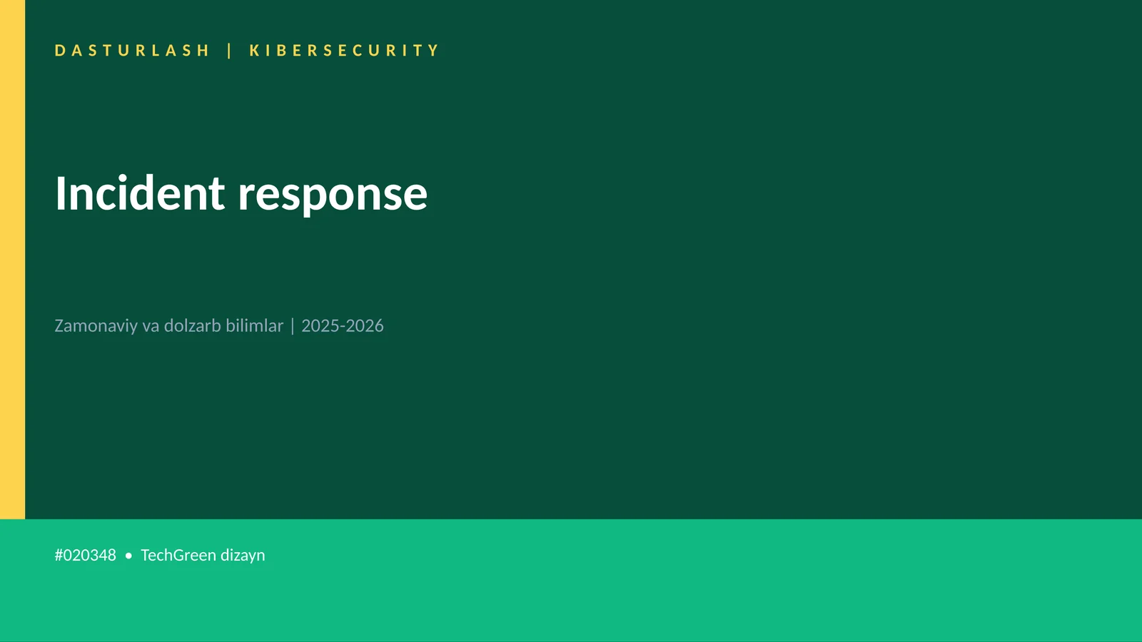 Incident response 1