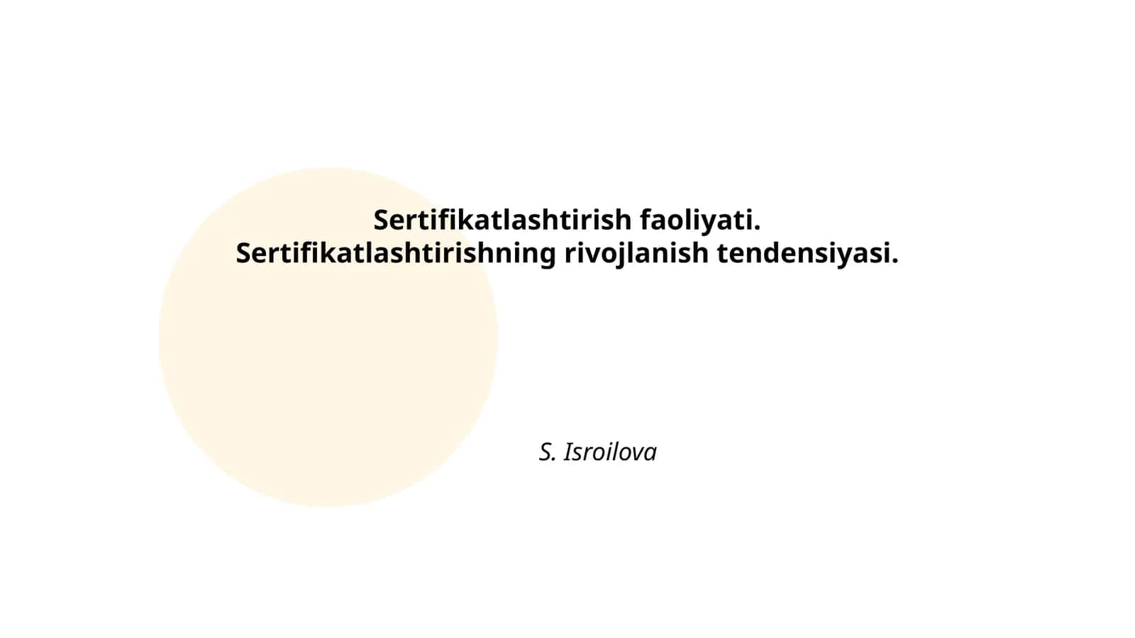 Sertifikatlashtirish tizimlarining mazmuni va ahamiyati 1
