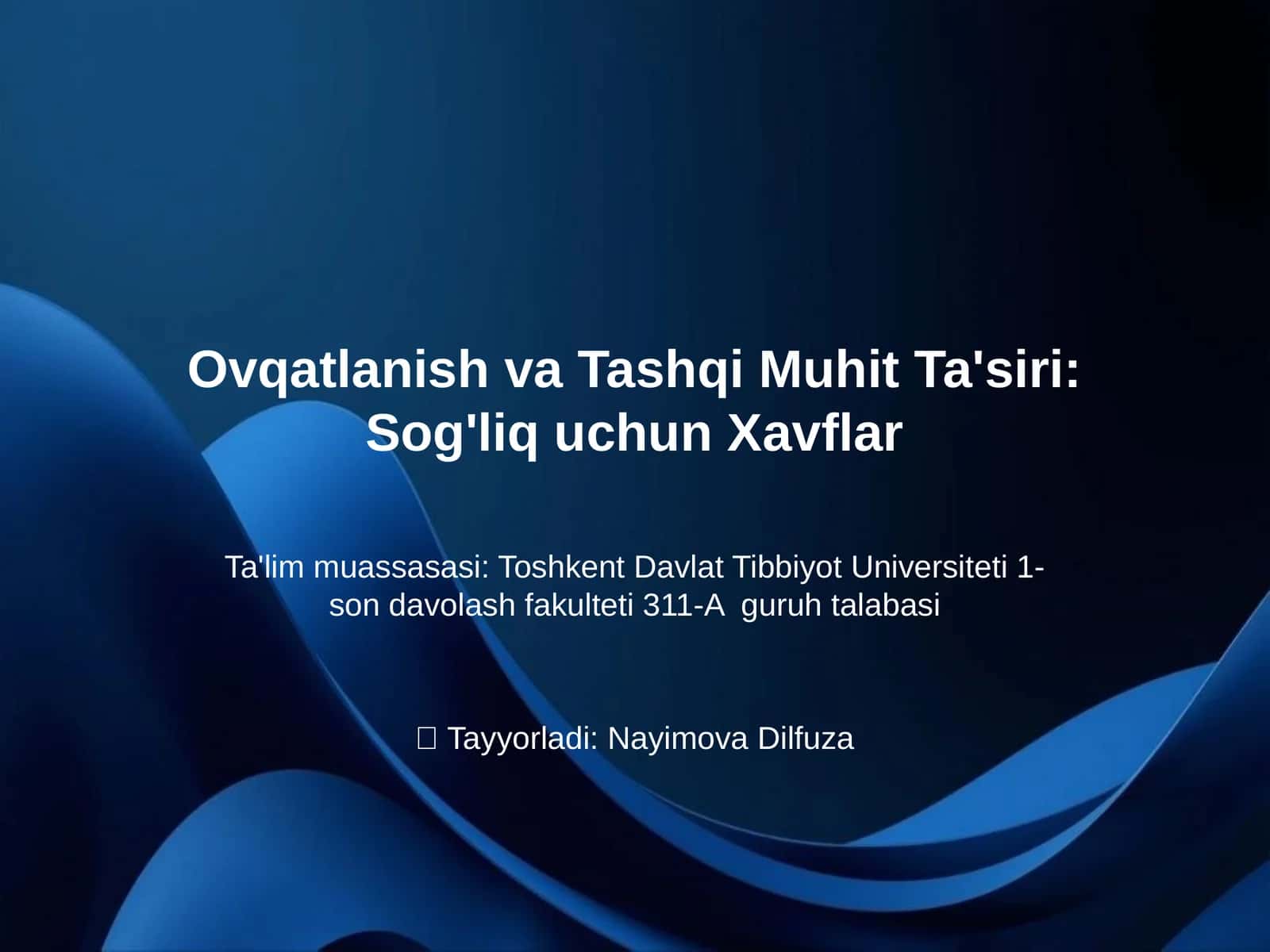 Ovqatlanish va Tashqi Muhit Ta'siri: Sog'liq uchun Xavflar 1