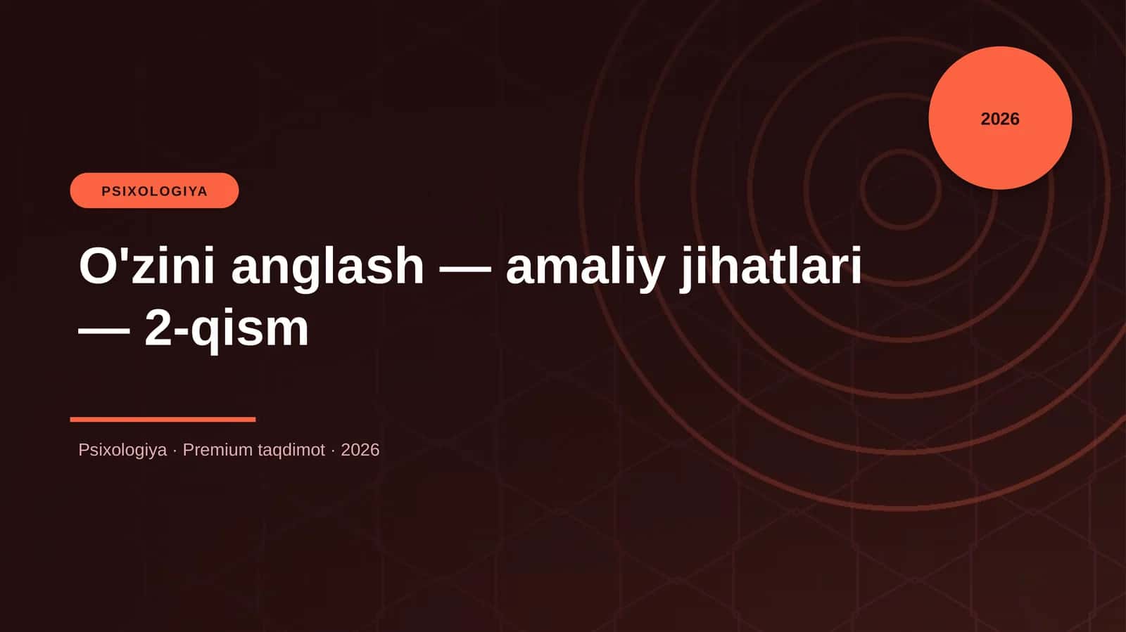 O'zini anglash — amaliy jihatlari — 2-qism 1