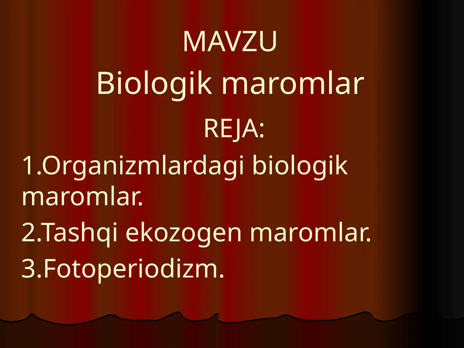 Biologik maromlar 1
