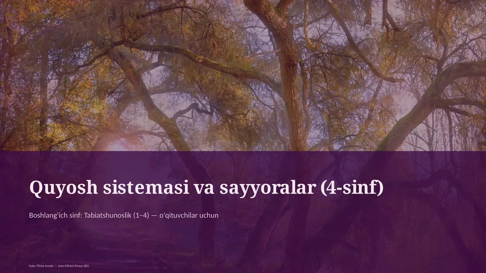 Quyosh sistemasi va sayyoralar (4-sinf) 1