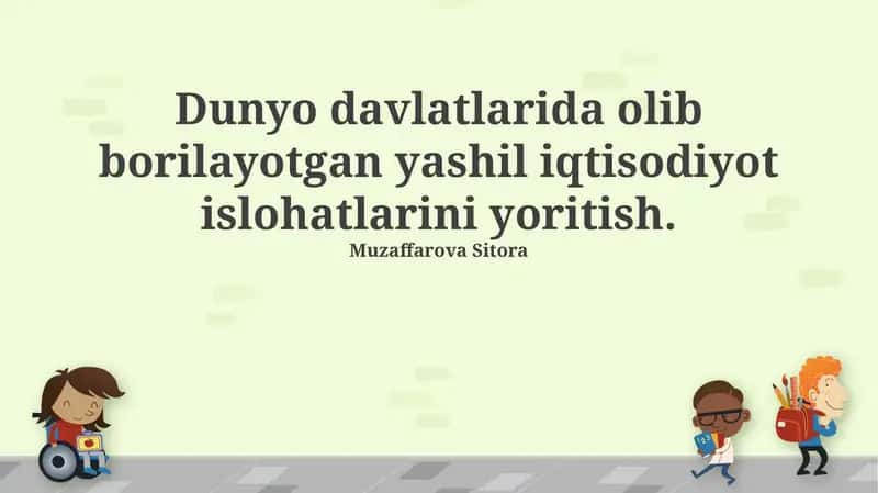 Yevropa Ittifoqining yashil iqtisodiyotga o'tish rejasi 1